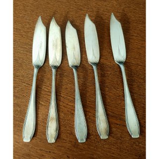Set 6 cubiertos pescado Art Decó + pala