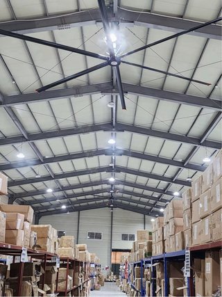Ventilador Industrial HVLS PMSM para Naves