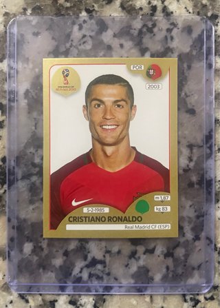 Cromo Cristiano Ronaldo Mundial 2018 Gold edition