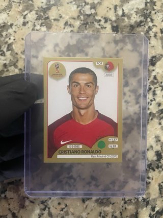Cromo Cristiano Ronaldo Mundial 2018 Gold edition