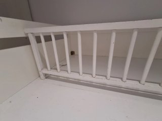 Cama alta blanca DM 212x105x200