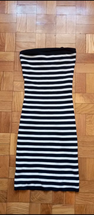 Vestido de banda con estampado de rayas