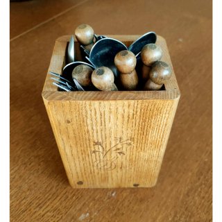 Juego 6 servicios postre madera
