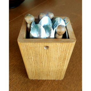 Juego 6 servicios postre madera