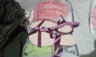 Sandalias terciopelo morado talla 40