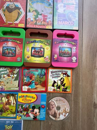 Lote DVDs y CDs Infantiles CantaJuego, Disney, Abe