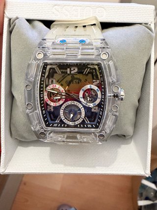 Reloj Guess Transparente Multicolor Nuevo