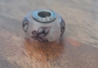 Pandora Charm Cristal Morado y Plata