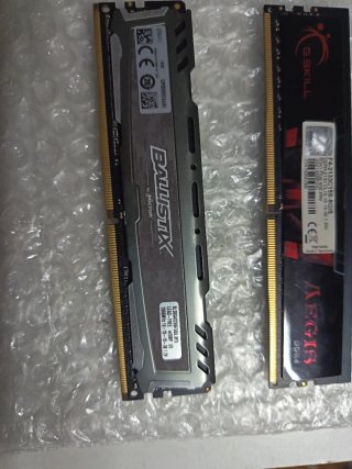 4 Memórias RAM G.Skill Aegis e Ballistix