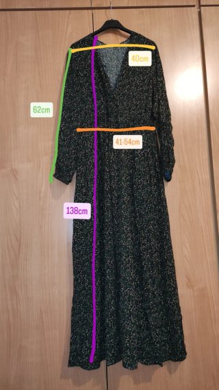 Vestido largo estampado floral verde