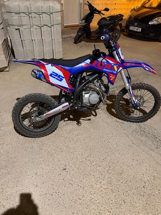 Moto ROAN 125cc Motocross Azul/Roja