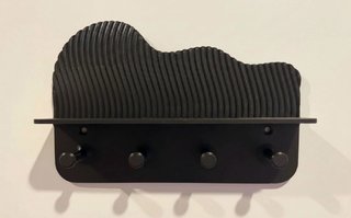 Appendi chiavi design ondulato nero