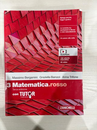 libro scuola superiore MATEMATICA.rosso 3