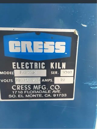 Horno eléctrico para cerámica y vidrio Cress