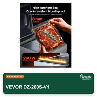 VEVOR sellador vacío cámara acero inoxidable 260W