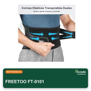 FREETOO faja lumbar soporte transpirable ajustable