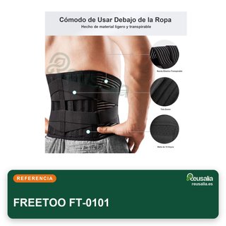 FREETOO faja lumbar soporte transpirable ajustable