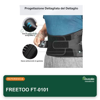 FREETOO faja lumbar soporte transpirable ajustable