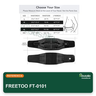 FREETOO faja lumbar soporte transpirable ajustable