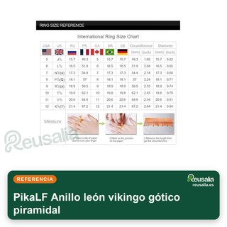 Anillo león vikingo gótico piramidal
