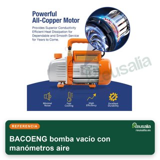 BACOENG bomba vacío con manómetros aire