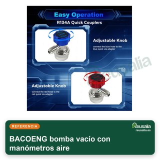 BACOENG bomba vacío con manómetros aire