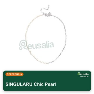 Singularu Collar Chic Pearl baño oro