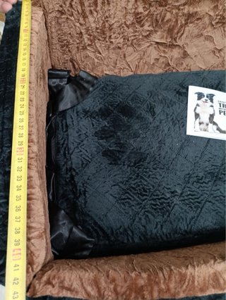 Cama para Perro Grande Marrón y Negra