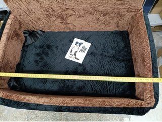 Cama para Perro Grande Marrón y Negra