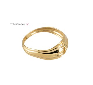anillo oro 18k con piedra con circonita