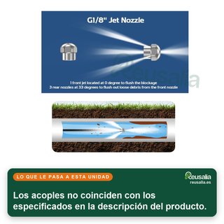 - Manguera limpieza tuberías alta presión