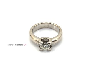 sortija oro 18k con piedra con diamante
