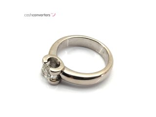 sortija oro 18k con piedra con diamante