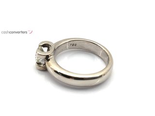 sortija oro 18k con piedra con diamante