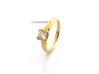 sortija oro 18k con piedra con diamante