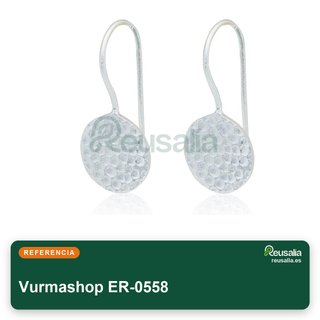 Isla Vurma pendientes latón baño oro 18K