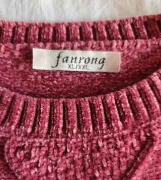 Jersey Fanrong punto trenzado rosa