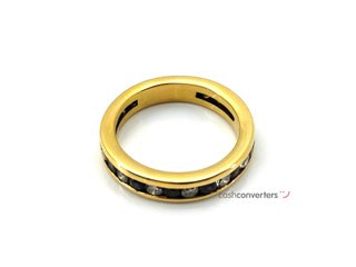 anillo oro 18k con piedra con diamante
