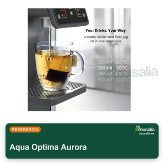 Dispensador Aurora agua caliente fría filtrada