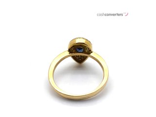 sortija oro 18k con piedra con diamante