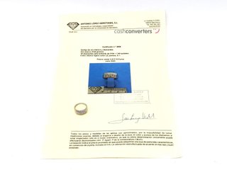 alianza oro 18k con piedra con diamante