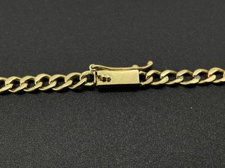 cadena oro 18k con piedra con diamante 21cm