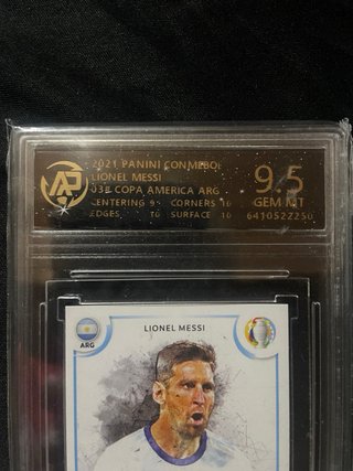 Cromo Messi Panini Copa América 2021 - 9.5 Gem MT