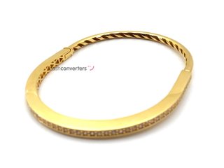 pulsera oro 18k con piedra con circonita