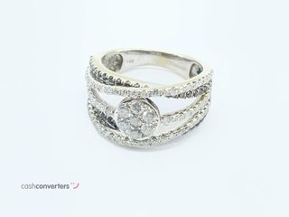 sortija oro 14k con piedra con diamante