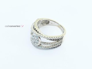 sortija oro 14k con piedra con diamante