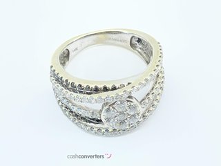 sortija oro 14k con piedra con diamante