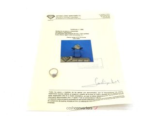 anillo oro 18k con piedra con diamante
