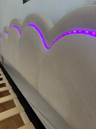 Cama nido 90cm con colchón y luces LED