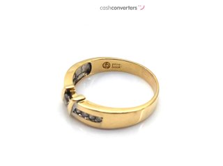 sortija oro 18k con piedra con diamante